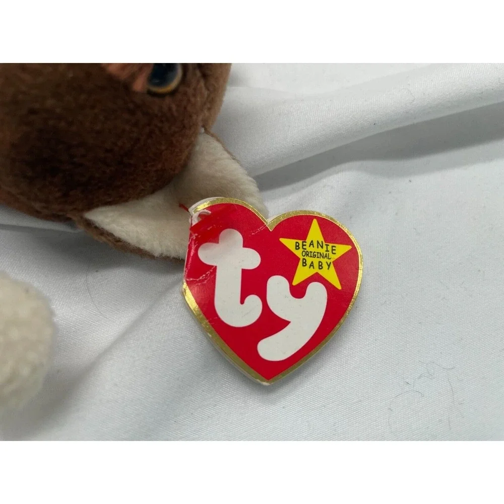 Ty Beanie Babies 1997 Pounce Brown‎ Cat Bean Bag. Stuffed Animal